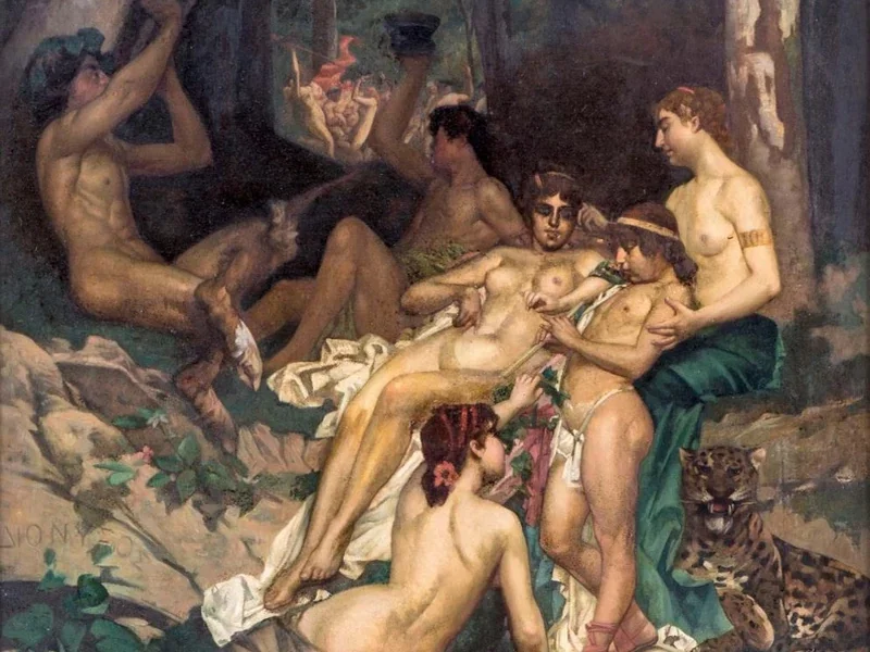 1850-Charles Alexandre Giron - Baccanale